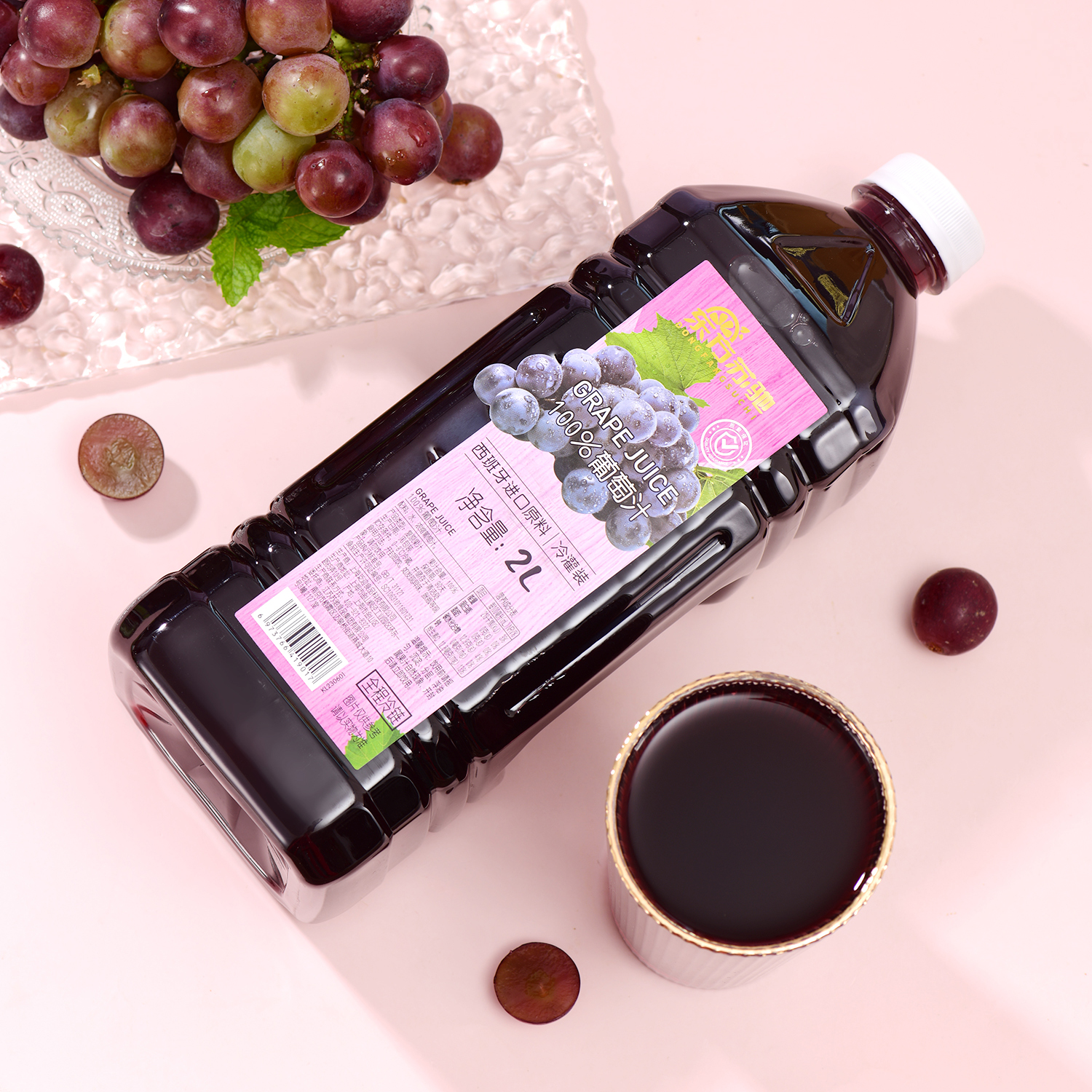 东方苏驰100%葡萄汁2L