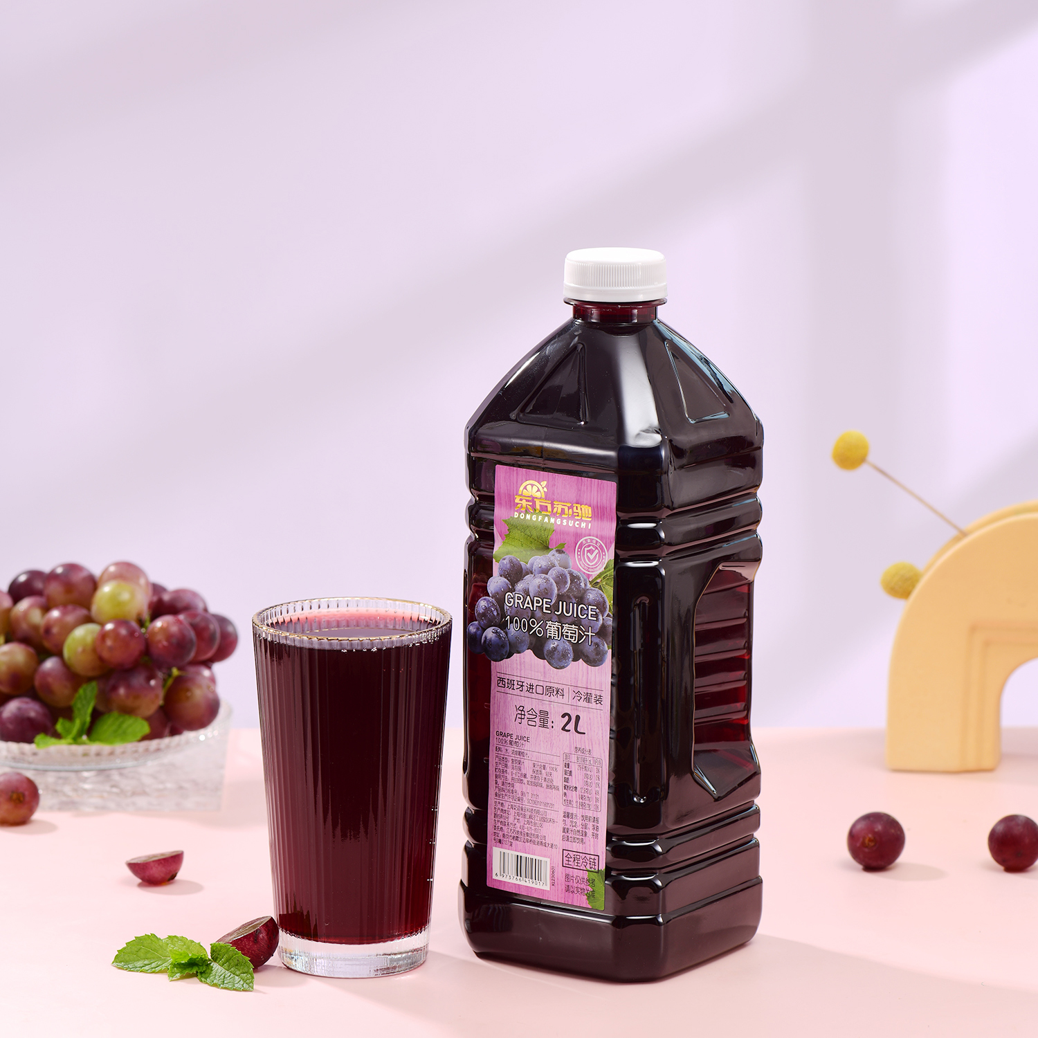 东方苏驰100%葡萄汁2L